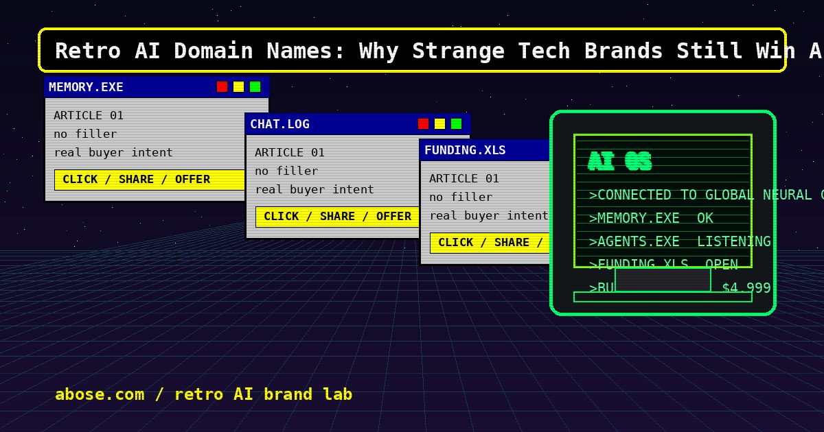 Best Retro AI Domain Name Guide artwork
