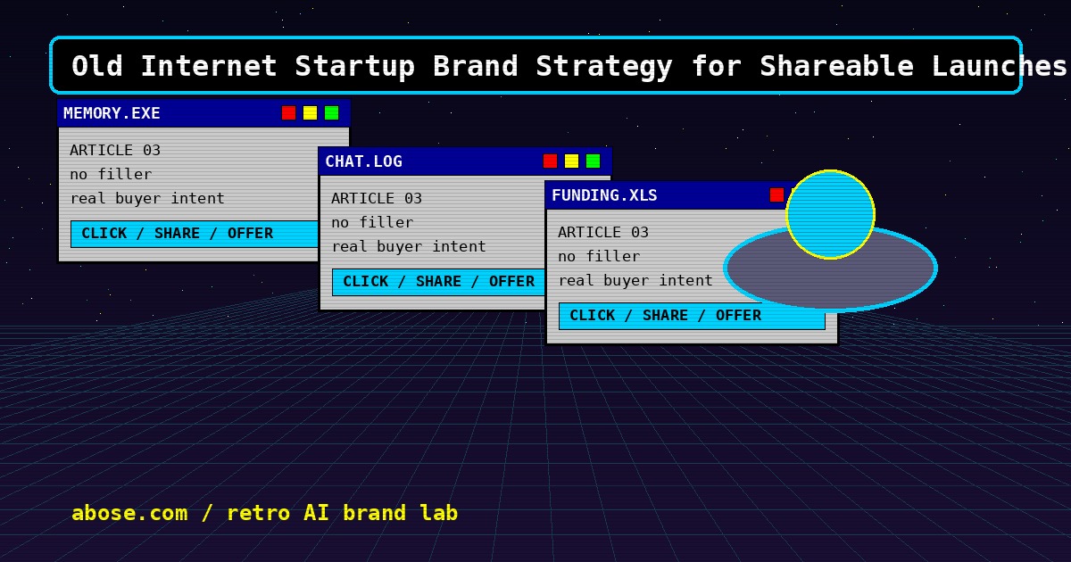 Old Internet Startup Brand artwork