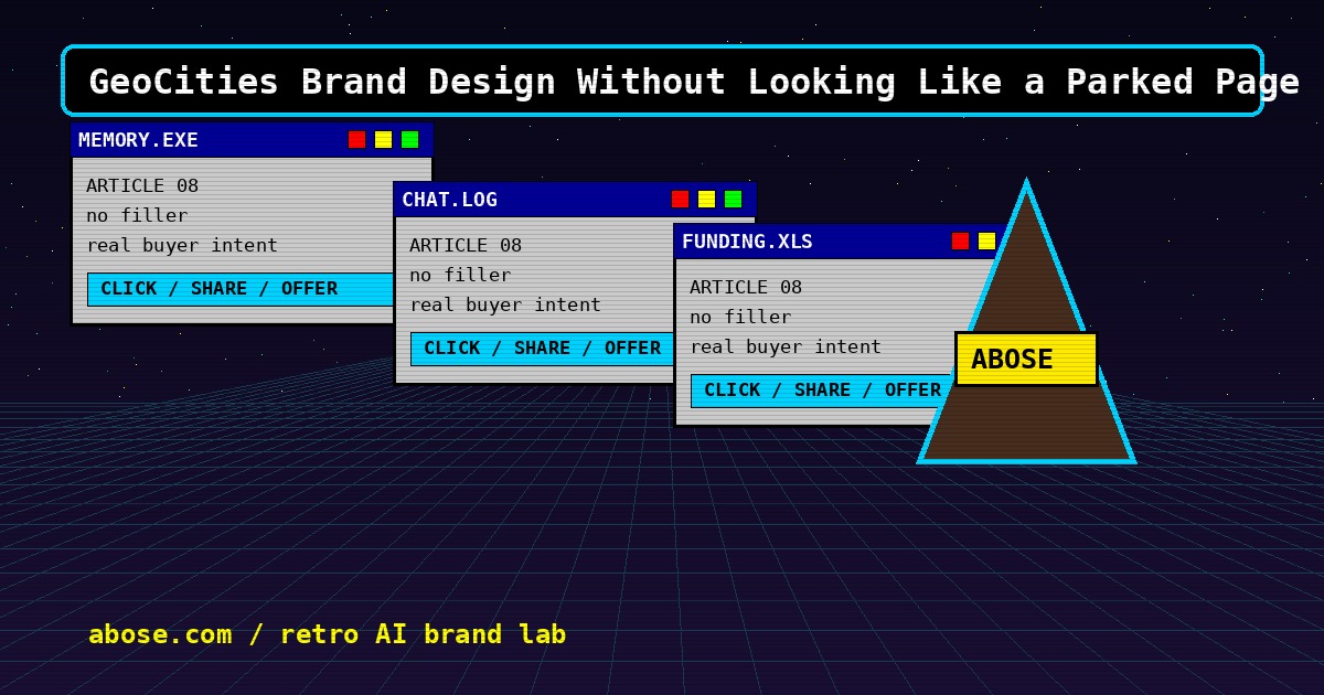 GeoCities Brand Design artwork