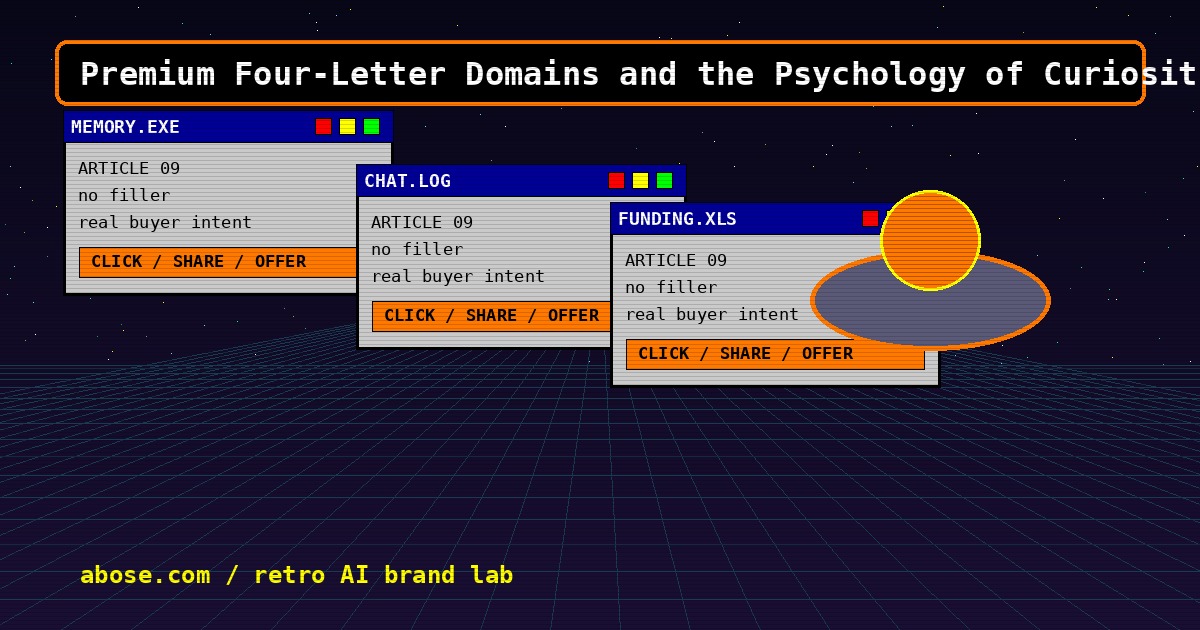 Premium Short Dot Com Domains artwork