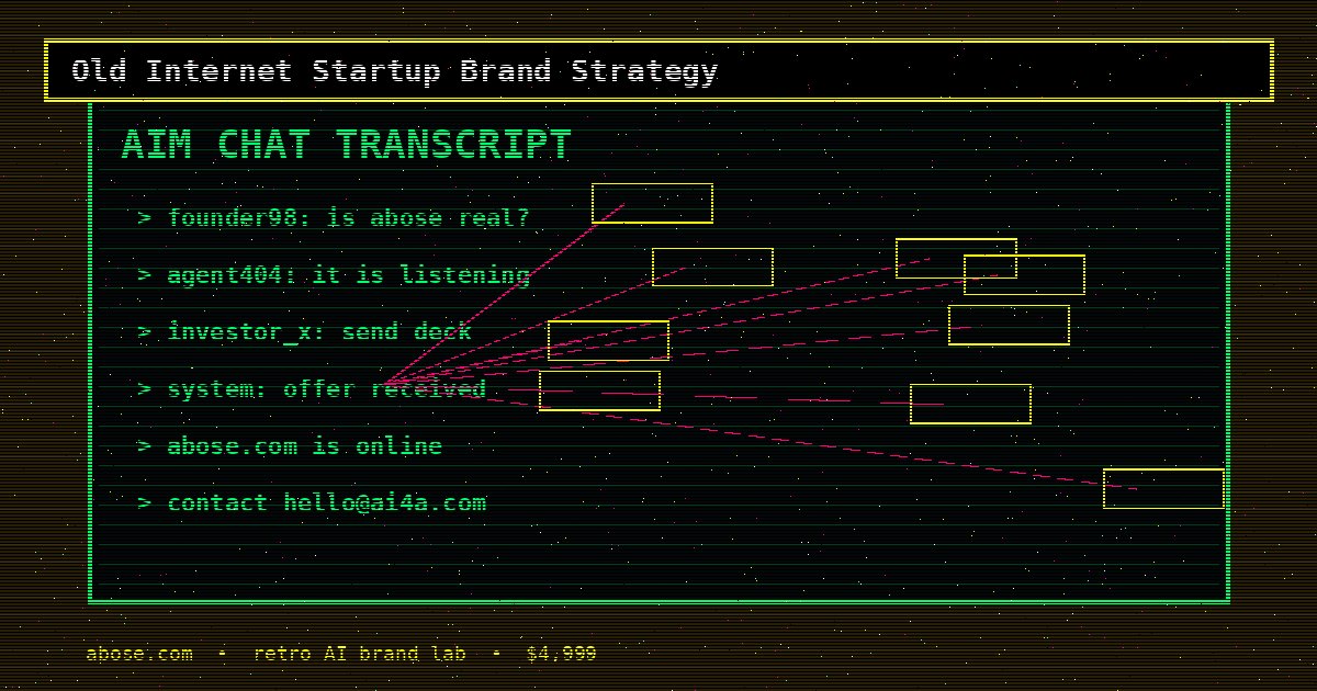 Old Internet Startup Brand Strategy